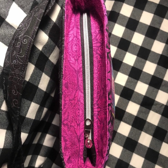 Used, handmade Tula Pink de la luna Clairvoyant crossbody bag - Picture 2 of 5